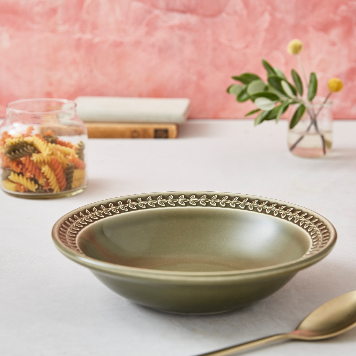 Botanic Garden Harmony Pasta Bowl, Moss image number null